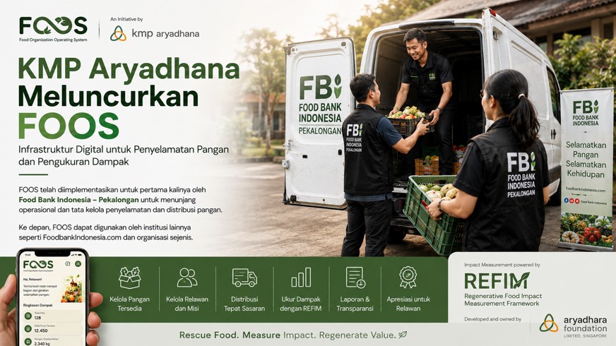 KMP Aryadhana Meluncurkan FOOS: Infrastruktur Digital untuk Penyelamatan Pangan dan Pengukuran Dampak